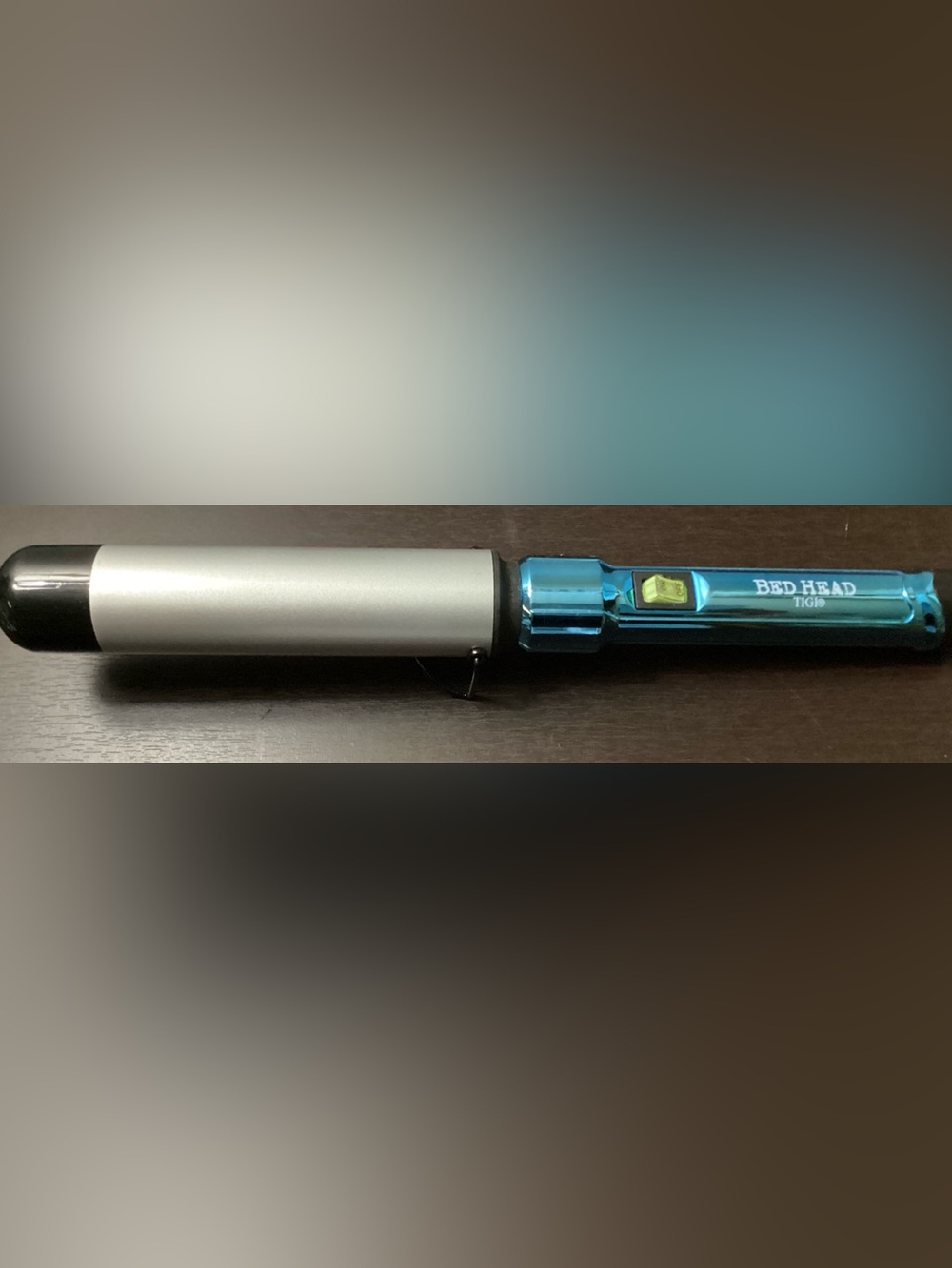 Bed Head TIGI Silver & Blue Jumbo Curling Wand Metallic Blue Ceramic Hair Curler